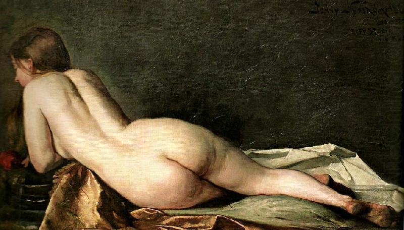 jenny nystrom liggande kvinnlig modell china oil painting image